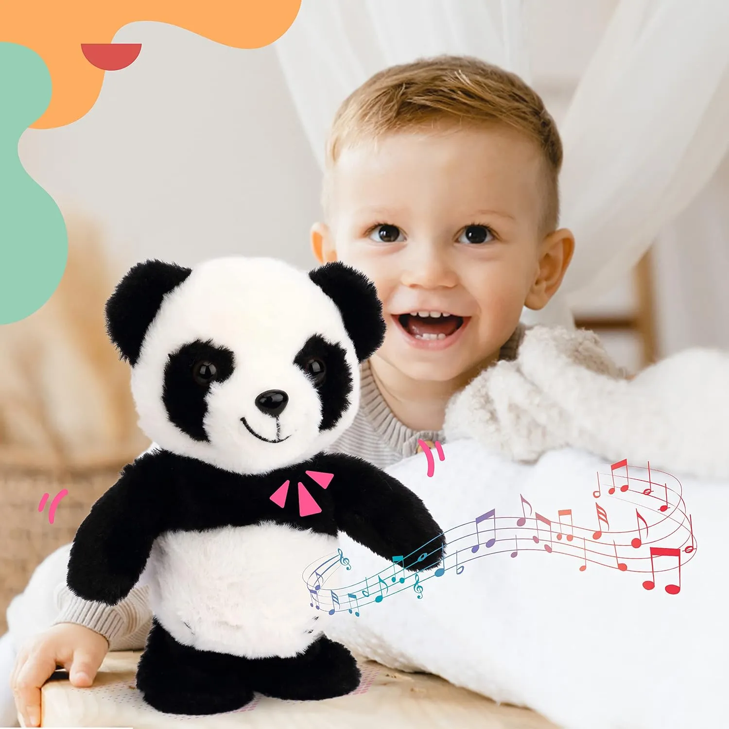 Toy Birthday for Kids Boys Girls, 8���� Easfan Talking stalk rental varicolored Panda Repeats What You Say Electric Walking Singing Stuffed Animal Interactive Funny Plush Toy Musical Speaking Animated 