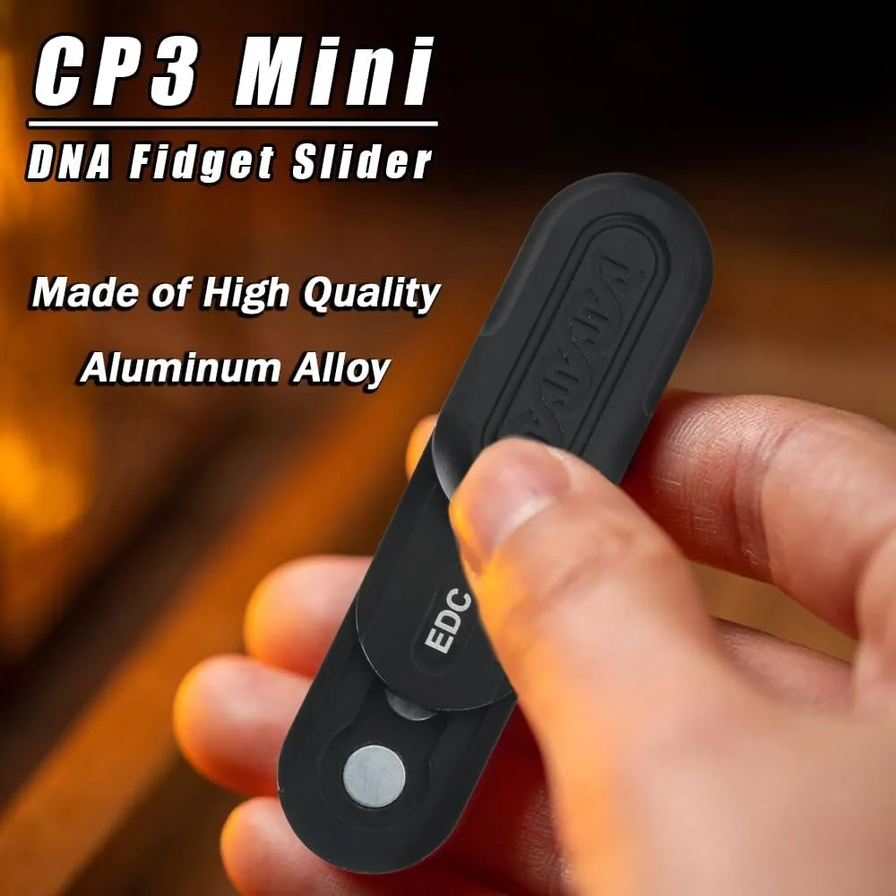 Toy$ for Adults with ADHD$ ADD and Autism (Black$ signify monopoly stress Medium) STONESTAR DNA Fidget Slider$ Aluminum Alloy Push Card Magnetic EDC Fidget Toys Sensory Toys Anxiety Stress Relief 