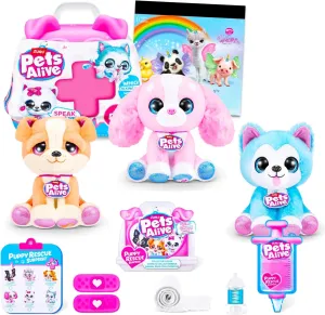 Toy for Kids, Accessories, and Stickers | Zuru Pets Alive Pet Shop Surprise Zuru Pets Alive Pet Shop Surprise Interactive taro Plush Bundle - Includes Interactive Mystery 