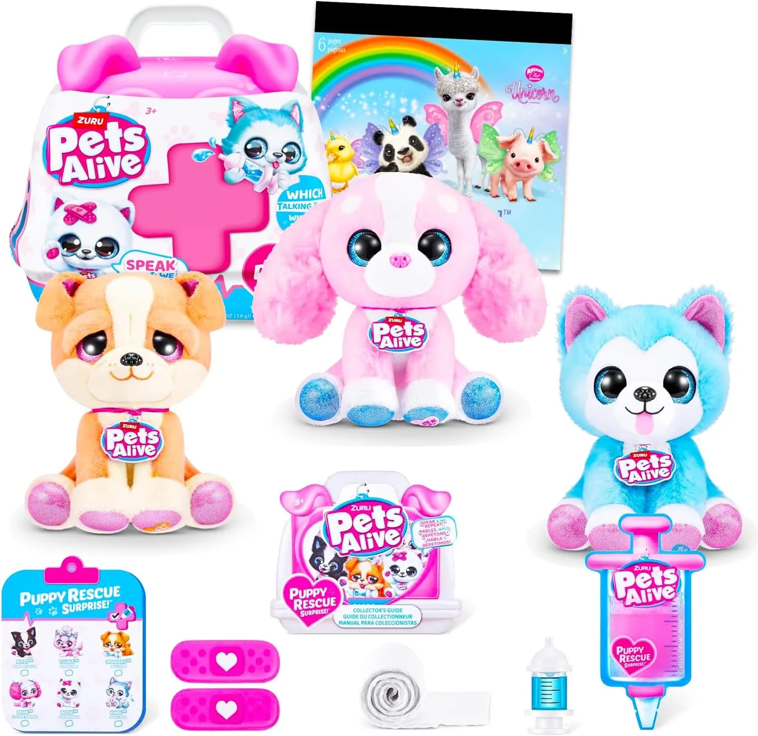 Toy for Kids, Accessories, and Stickers | Zuru Pets Alive Pet Shop Surprise Zuru Pets Alive Pet Shop Surprise Interactive taro Plush Bundle - Includes Interactive Mystery 