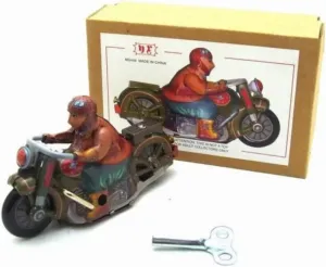 Toy Home Decoration Ornament for Collectors Photographer MS448 Tin Toy Vintage Motorcycle Model Nostalgic Spring & Wind-Up Walking Scooter substitute blow cloth Model 