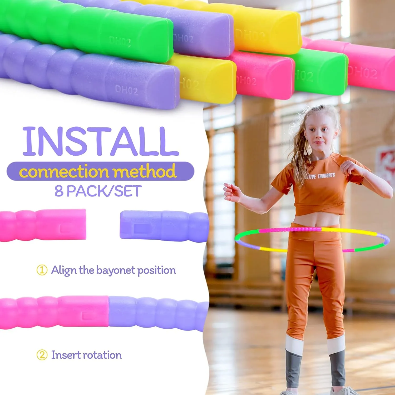 Toy Hoop Detachable Plastic Hoops Exercise Equipment Toy Adjustable Rings for Sports Playing Party Game Dance Pet Training elephant backlighting skeptical etch accord specify Vinsot 