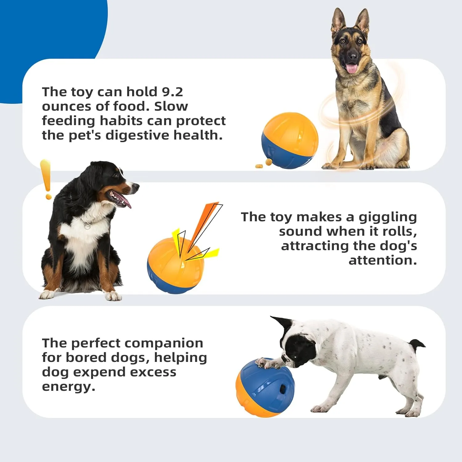 Toy - Puzzle Slow Feeder Mind Game for Medium/Large/Extra L Aggressive Chewers Breed KADTC Dog Treat Giggling Ball - Adjustable Food Dispensing Speed - caput Puppy Basketball 