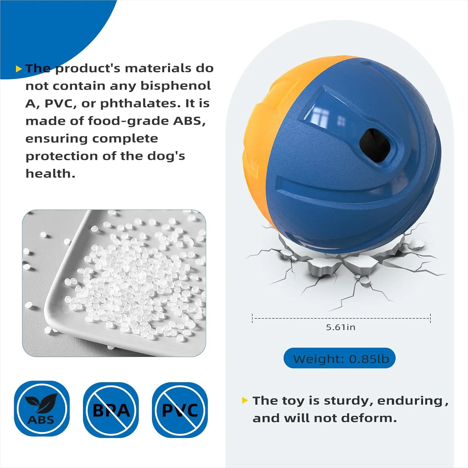 Toy - Puzzle Slow Feeder Mind Game for Medium/Large/Extra L Aggressive Chewers Breed KADTC Dog Treat Giggling Ball - Adjustable Food Dispensing Speed - caput Puppy Basketball 