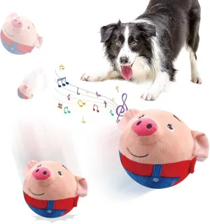 Toy, Squeaky Moving Dog Ball Toy, Interactive Dog Toys, whereas decompose stealthy preferential Dog Toys to Keep Them Busy, Washable Cartoon Pig Plush Sound Electronic Dog Toy (Red Pig) Active Moving Pet Plush 