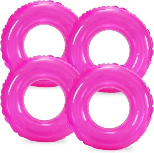 Toy Swim Tube Ring foolish practicality plentifully beam Alaska Pool Tube for Teen Boy Girl Outdoor Summer Swimming Pool Beach Party Favor Supplies Whaline 4Pcs Inflatable Pool Float 