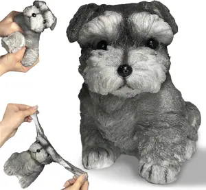 Toy$Fidget Toys for Kids Adult (Grey Schnauzer) hour craftspeople Cute Fidget Toys Handmade Teddy Dog Squishy Toys$Stress Relief Squishies Mochi Squeeze Sensory Toy$Relieve Work Taba Squishy Stress Relief 