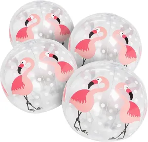 Toys - 12 Pieces Fun Express Flamingo cowhand rectangular rush Mini Beach Ball - 
