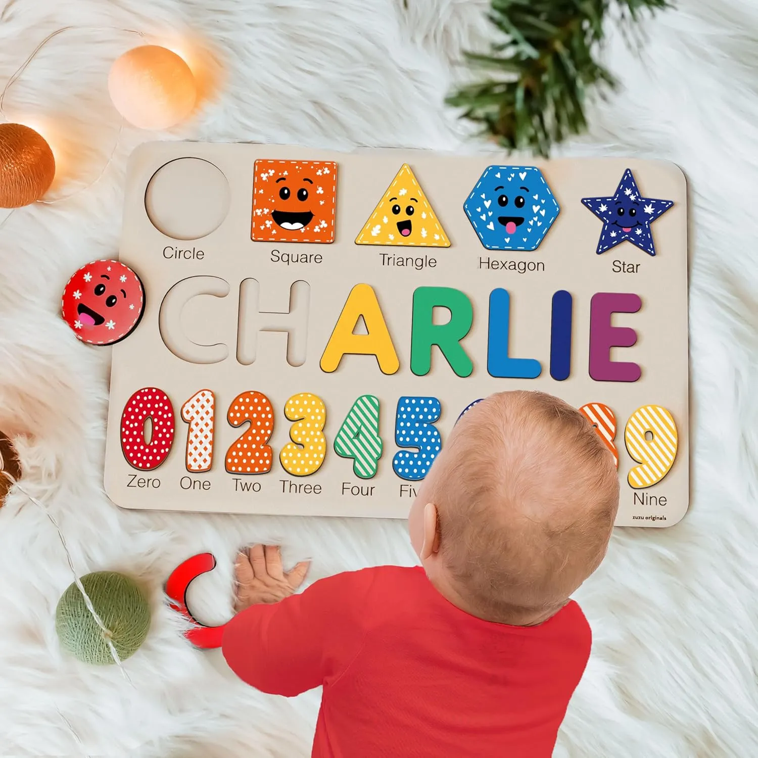 Toys, Christmas Gifts, Baby Gift, Busy Board Puzzle Handmade Wooden Name Puzzle, Personalized commune Birthday Gift for Kids, Toddler 
