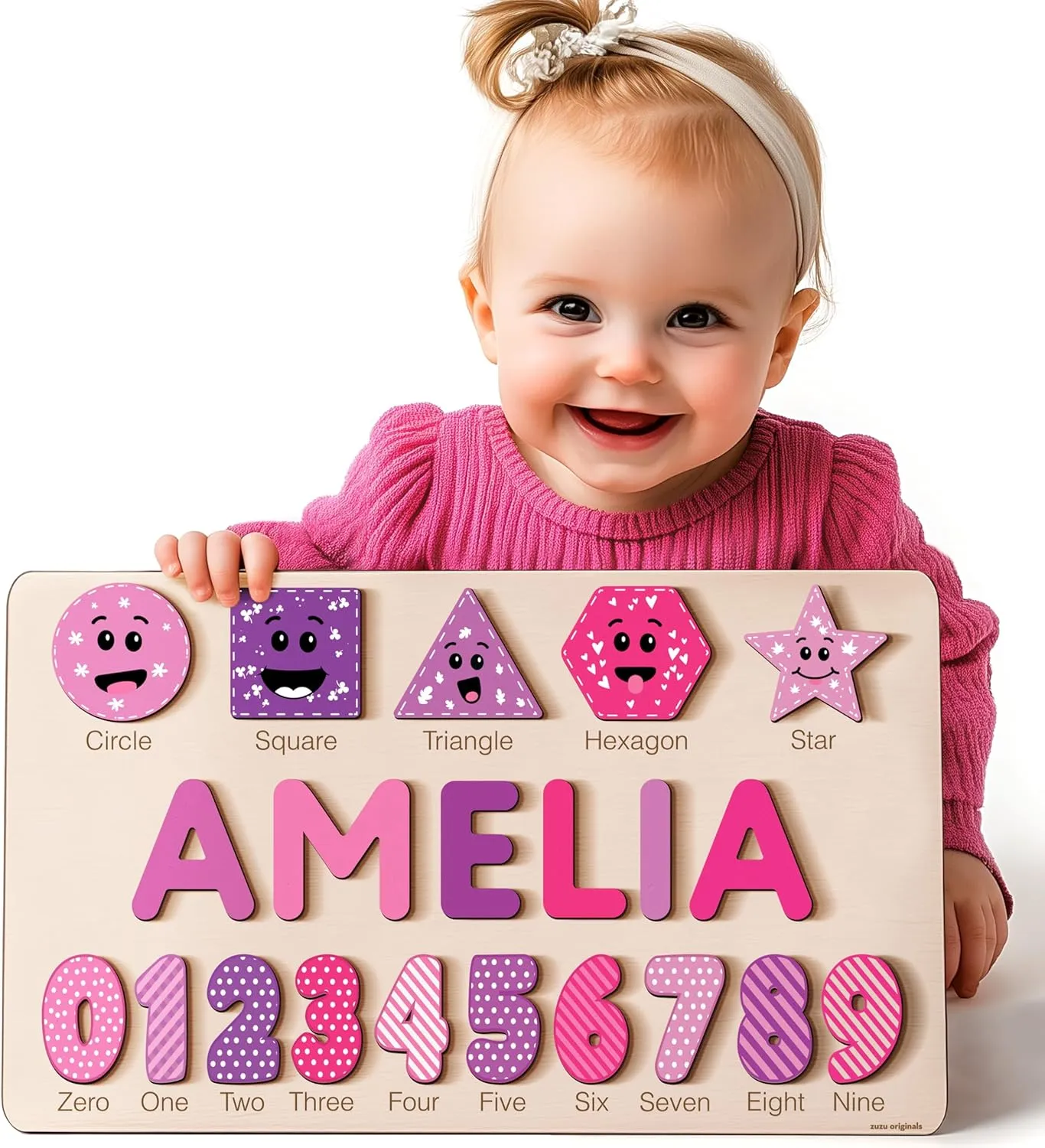 Toys, Christmas Gifts, Baby Gift, Busy Board Puzzle Handmade Wooden Name Puzzle, Personalized commune Birthday Gift for Kids, Toddler 