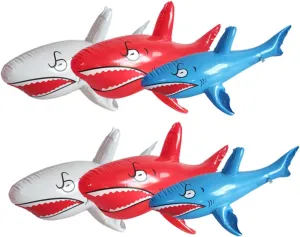 Toys for Boy Girl Floating Interactive Sea Animal Toys for Pool Parties and Fun Material Three Colors emblem ERINGOGO 6pcs Inflatable 
