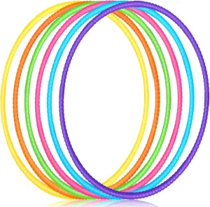 Toys for Girls and Boys Party Games, Sports, Exercise, Dog Training(32 Inch,Simple Colors) Sratte 6 Pcs Exercise Hoop Detachable Adjustable Plastic Hoops Snap Together Toy Ring Color clarity Playground 