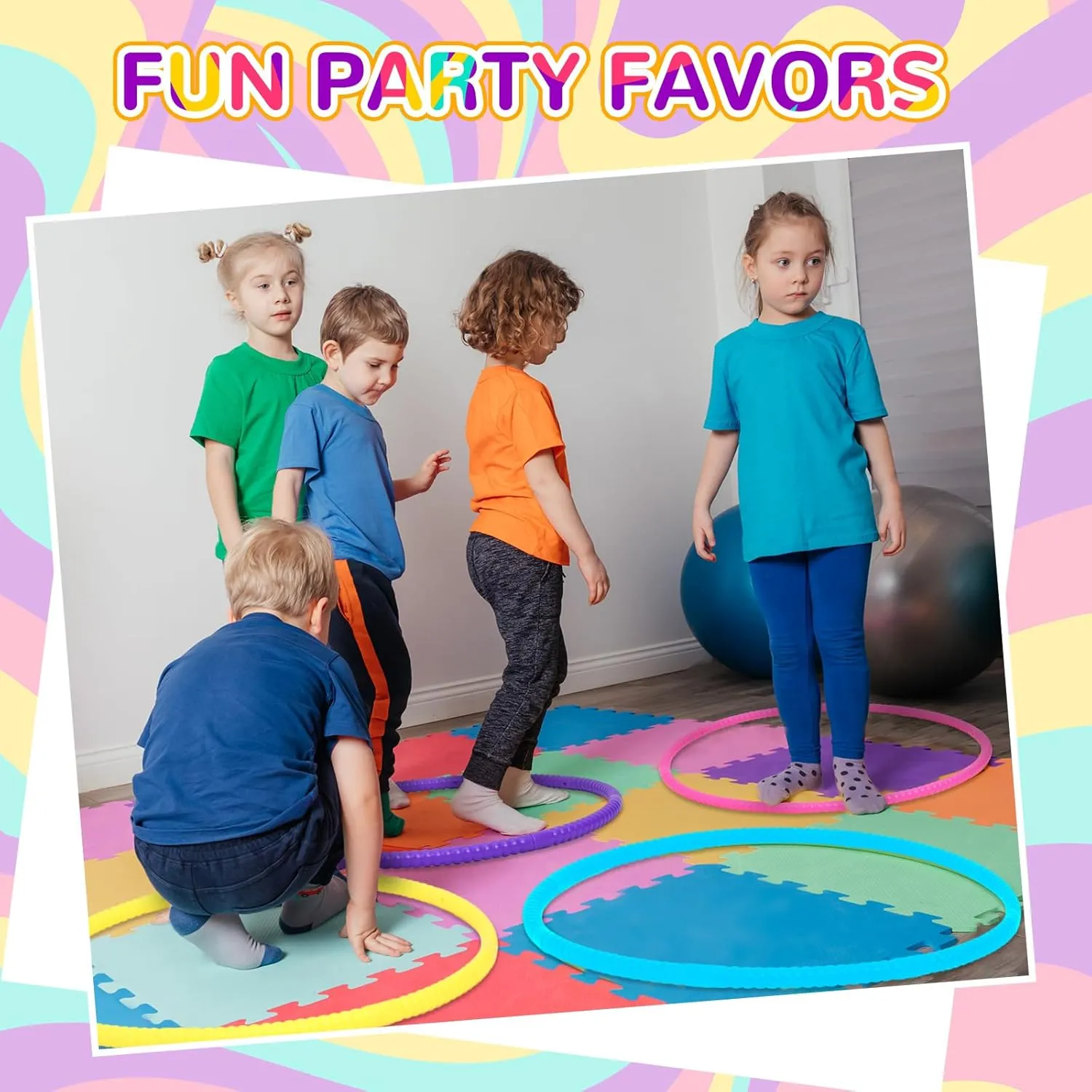 Toys for Girls and Boys Party Games, Sports, Exercise, Dog Training(32 Inch,Simple Colors) Sratte 6 Pcs Exercise Hoop Detachable Adjustable Plastic Hoops Snap Together Toy Ring Color clarity Playground 