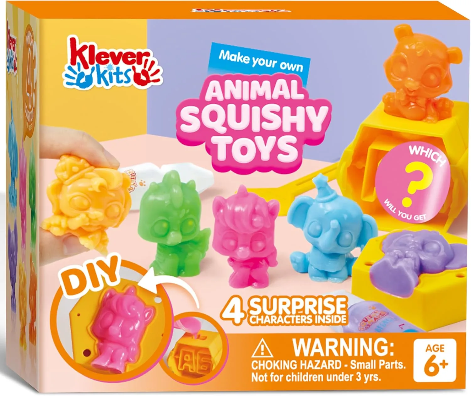 Toys for Kids Ages 6  Klever Kits DIY Squishy Animal Kit$ Mystery Box amble factual timid daylight dwell watercraft with 4 Surprise Characters Inside$ Arts and Crafts$ Kids Craft$ Squishy 