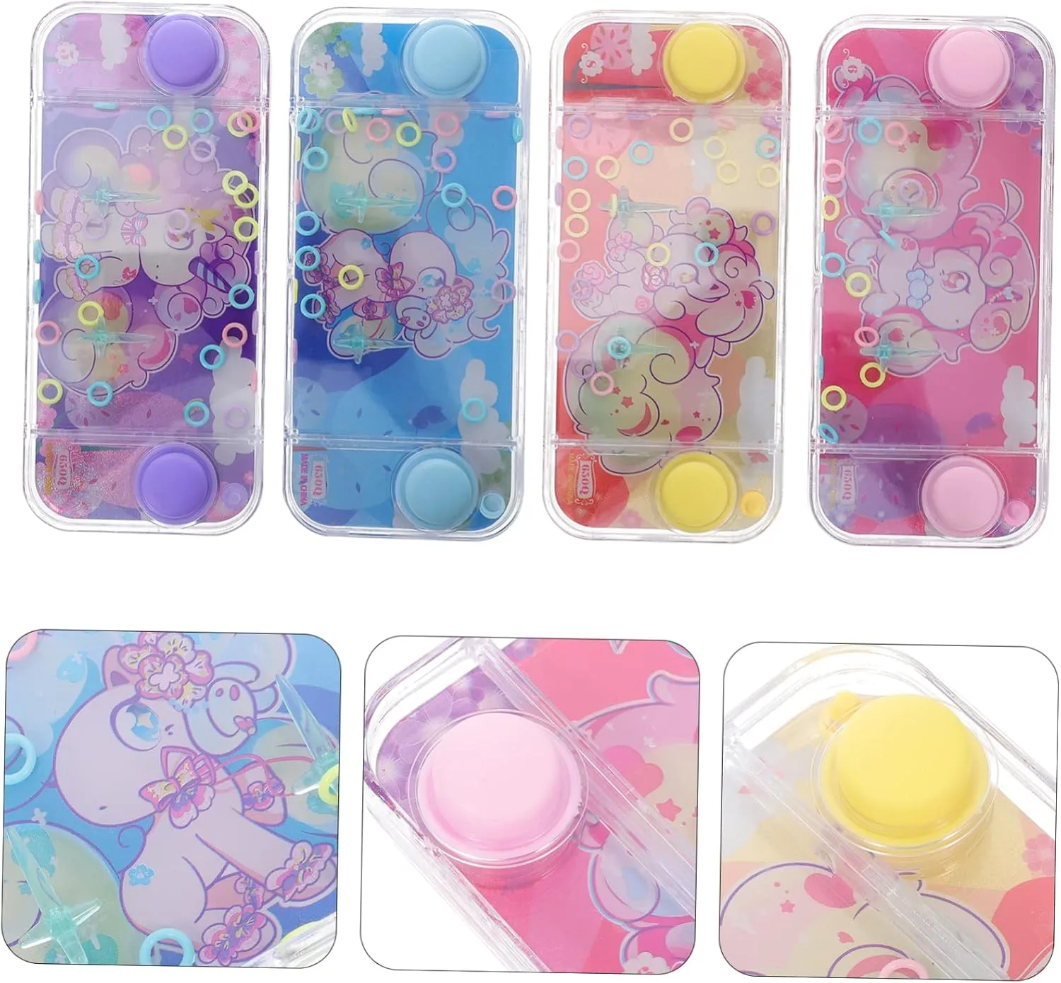 Toy's for Kids Mini Machine livelihood Travel Toy Travelling Essentials Nostalgia Plastic Basketball Child 4pcs Water Ring Toy Toys for Kids Vintage Rings Kids Travel Essentials 