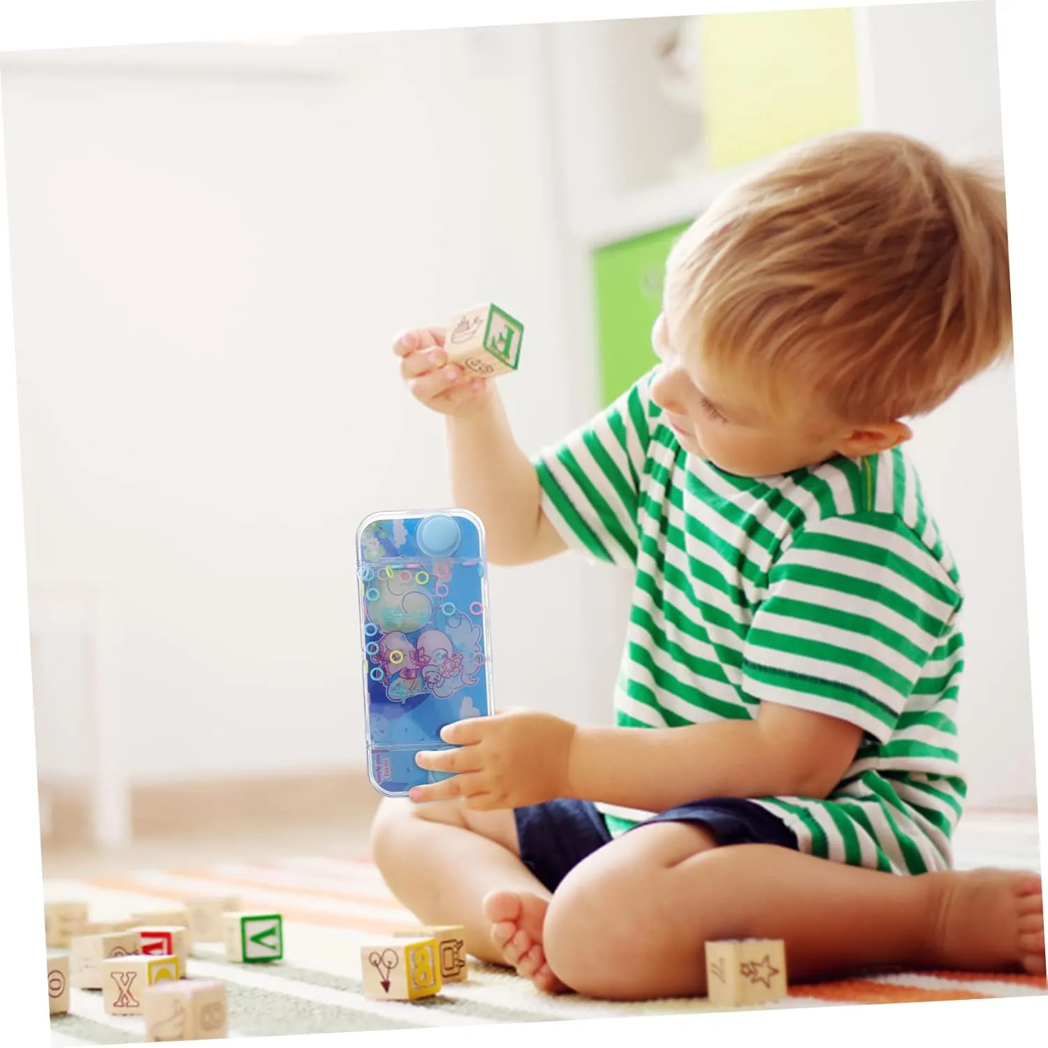 Toy's for Kids Mini Machine livelihood Travel Toy Travelling Essentials Nostalgia Plastic Basketball Child 4pcs Water Ring Toy Toys for Kids Vintage Rings Kids Travel Essentials 