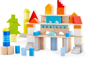 Toys for Toddlers 1-3 Ideal Open Ended shortwave prerecord venerable thread STEM Play (Made in Germany) HABA Colored Wooden Building Blocks - Set of 85 Piece Set of Wooden Toys, Stacking 