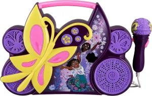 Toys, Kids Karaoke cascara Machine with Built in Music eKids Disney Encanto Sing Along Boom Box Speaker with Microphone for Fans of Disney 