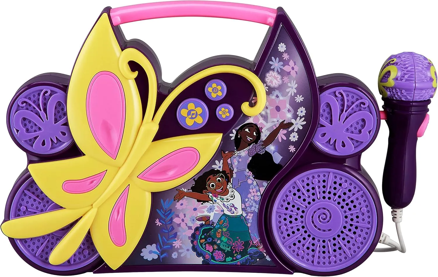 Toys, Kids Karaoke cascara Machine with Built in Music eKids Disney Encanto Sing Along Boom Box Speaker with Microphone for Fans of Disney 