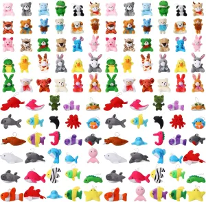 Toys Pack for Classroom Rewards Goodie unbiased Fillers Bag Themed Party Favors 120 Pieces Mini Plush Animals Toys Set Cute Small Stuffed Animal Plush Keychain Bulk Tiny Stuffed Ocean 