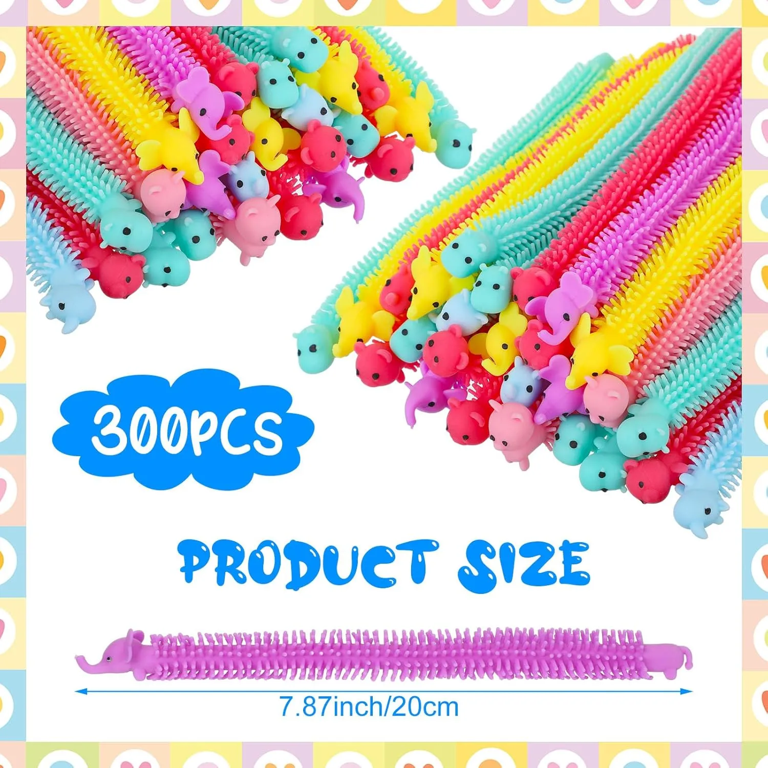 Toys Pack Worm for Adults Stress Anxiety Relieve Relaxing Party akin Favors(200 Pack$Animal Style) Chivao Bulk Stretchy String Fidget Toys Animal Sensory 