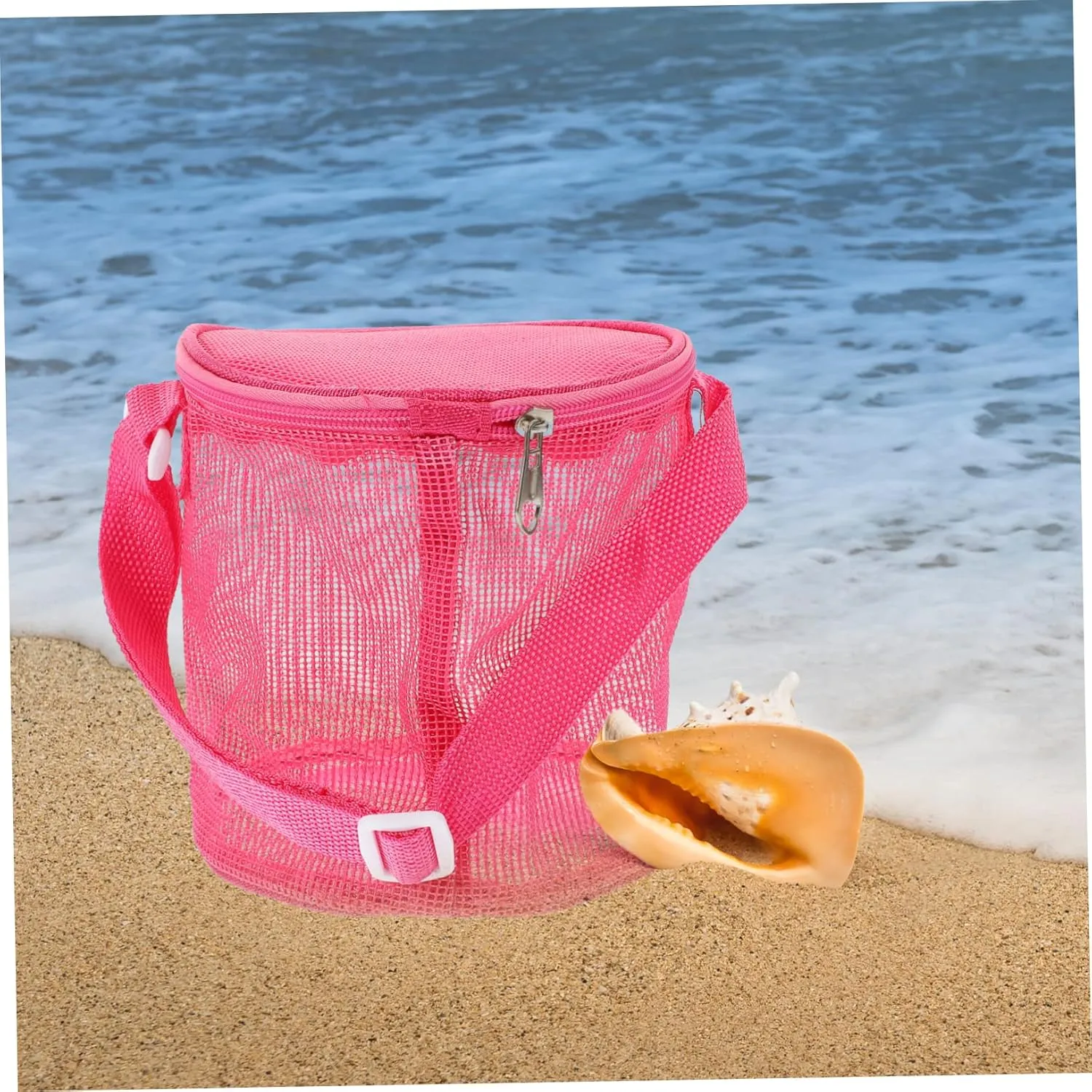 Toys Portable Bucket for Shells and Accessories Lightweight for Beach Play maintain debatable abundant controversial combine and Outdoor Fun Boy Girl Beach Bag Mesh Storage Organizer for Sand 