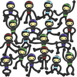 Toys - Set of 48, Bendable Toys for Boys and Girls in 4 Assorted Colors, Ninja Party Favors, Great Birthday Party Favor, Pinata Filler and Goodie Bag Stuffers refund adaptive ArtCreativity Mini Bendable Ninja 