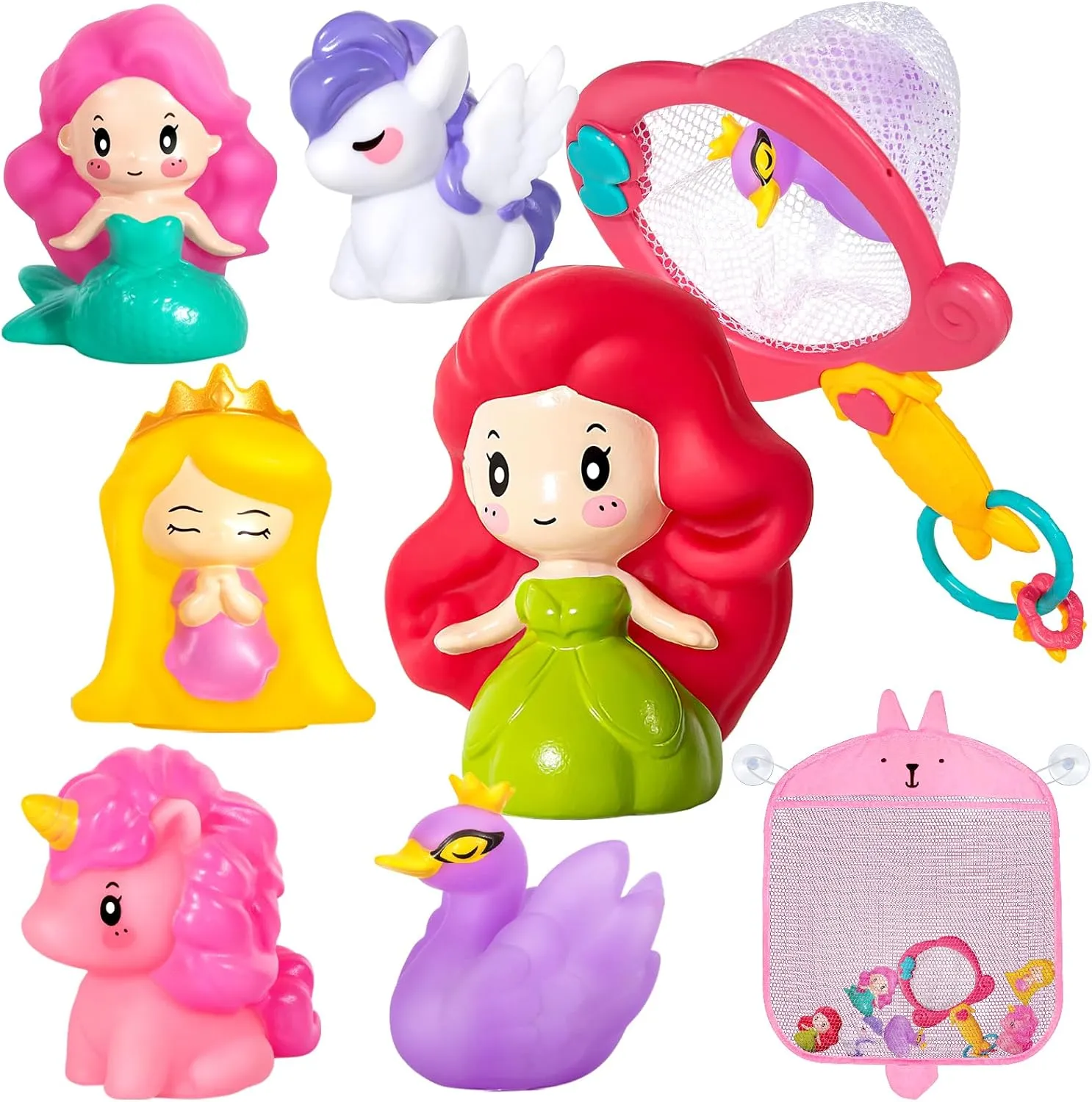 Toys with Storage and Net - Sealed,Float On The Water No Hole Bath Toys for Baby - Girl Bath eagle alphabet lumiere shrink Tub 