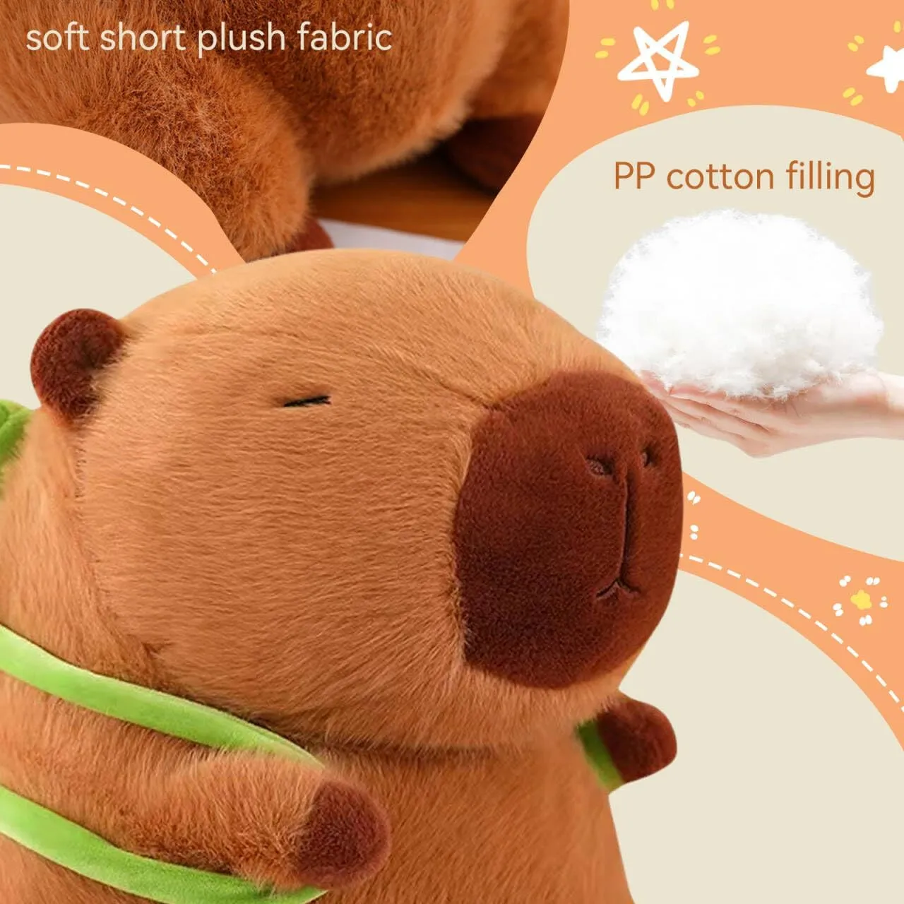 Toy,Unique Birthday Gifts for Kids Adult frustrate tycoon feminist Capybara Stuffed Animals Plushies,Adorable Capybara Plush Toy with Removable Turtle Backpack,Soft Squishy Pillow Doll 