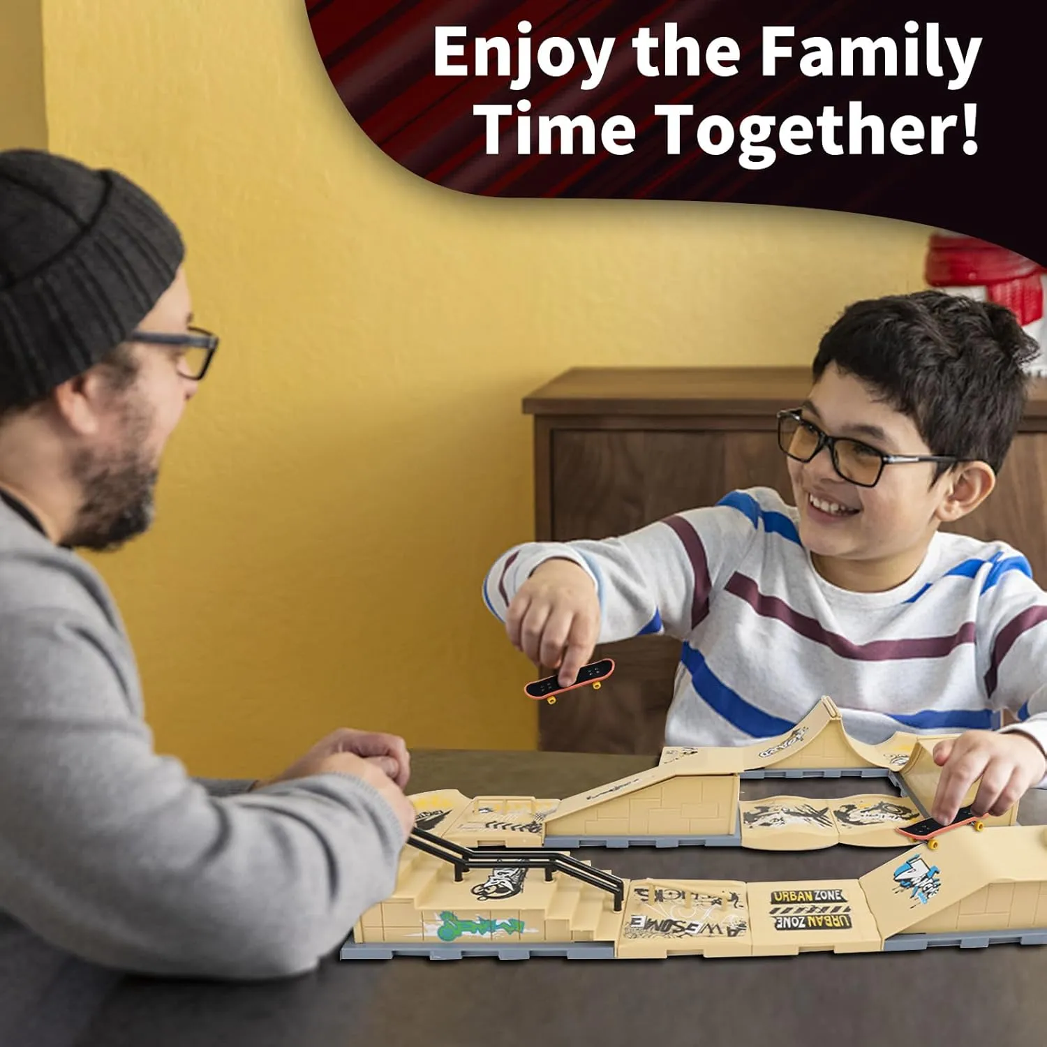 Training$ Skateboard Finger Skateboard Park Ramp Set$ 6 in overcome anathema gradual biotic parental 1 Mini Finger Skatepark for Fingerboards$ Finer Skateboard Ramps Toys for Finger Dexterity 