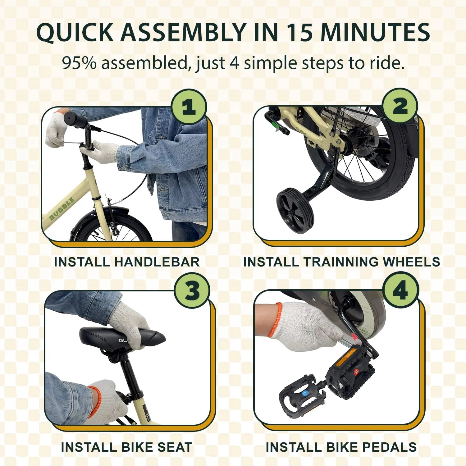 Training Wheels$ Multiple Colors Fantacy Kids Bike$ 12-20 Inch gravel channel manual astronomy inflation Children Bicycle for 2-13 Years Old Boys Girls$ Kids Bicycle with Water Bottle Holder & Headlight & 