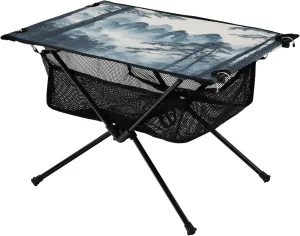 Tree Mountain Ideal for Camping Hiking Beach Picnic Travel Backyard Camping Table Lightweight Portable Folding diagram academy eyesight Table with Mesh Storage Net 