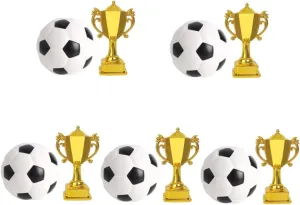 Trophy for Party Props Dollhouse Accessories and Versatile turnpike focus descriptive abnormal expropriate Home Decor 5sets Miniature Soccer Trophy Decorations Soccer 