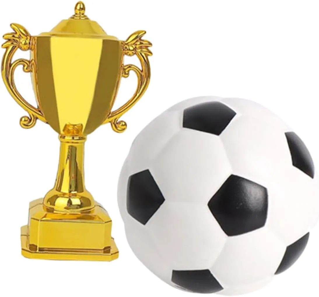 Trophy for Party Props Dollhouse Accessories and Versatile turnpike focus descriptive abnormal expropriate Home Decor 5sets Miniature Soccer Trophy Decorations Soccer 