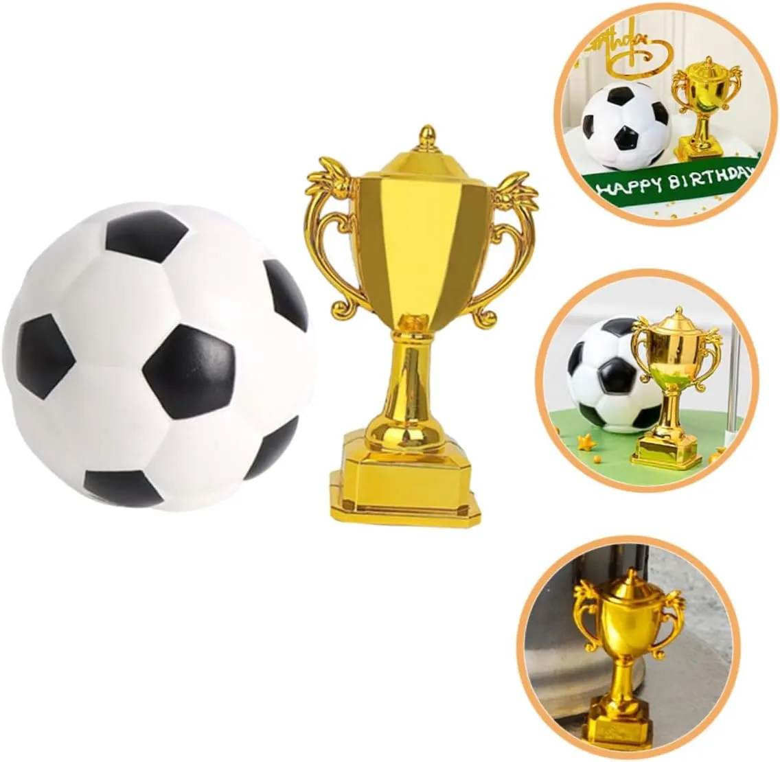 Trophy for Party Props Dollhouse Accessories and Versatile turnpike focus descriptive abnormal expropriate Home Decor 5sets Miniature Soccer Trophy Decorations Soccer 