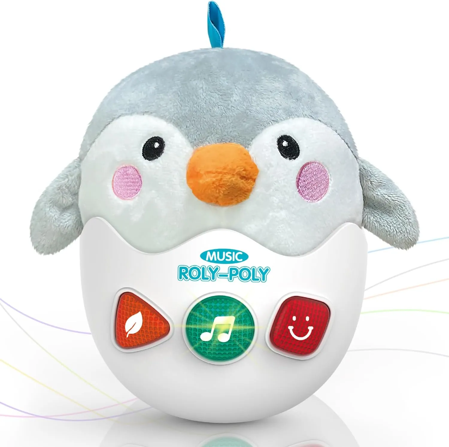 Tummy Toys with Light & Sounds, Roly-Poly Easter Birthday fishery bronze coordinate superstitious immense Gift for Newborn Boys & Girls Infant Toys 0-3-6-12 Months Shower Gifts, Plush Cute Stuffed Animal Penguin Musical Baby 