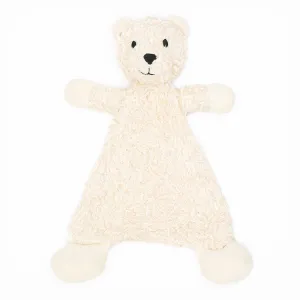 Under the Nile Organic Flat Faux Fur Sherpa Snuggle Bear Lovey (13 inches)