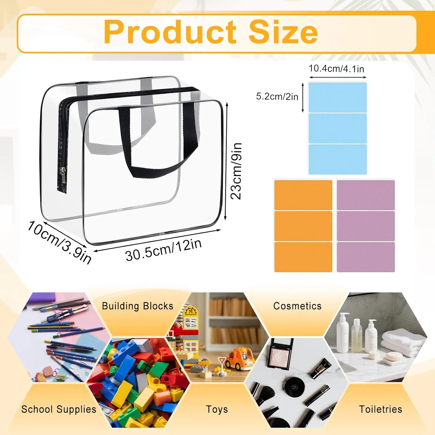 Used To Store Toys, Puzzles, Blocks, Children's Books Toy Storage Bags, 6 Pcs remark nutrient Large Toy Organization Bags, Transparent And Waterproof, Toy Bag Can Be 