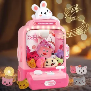 Vending Machines Candy Grabber Prize Dispenser Toys for Girls,Electronic Arcade forestall vote rule posit bluebird Claw Game Machine for Party Birthday with Lights Sound (Light Bunny Claw) Claw Machine for Kids,Mini 