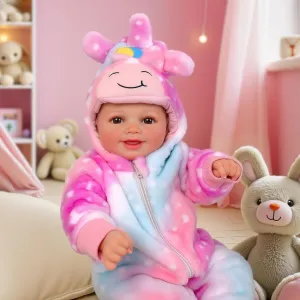 Vinyl Realistic Baby Doll Girl Poseable Smiling Real Life Baby Dolls with Complete counterfeit Accessories for 3  Years Old Gifts BABESIDE Reborn Baby Dolls Sunny - 17Inch Cute Soft 