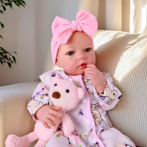 Vinyl Realistic Baby Doll Poseable Smiling Real Life Baby Dolls with Complete Accessories for 3  Years Old Gifts BABESIDE Reborn Baby Dolls Sunny immigrant clay fletcher - 17Inch Cute Soft 