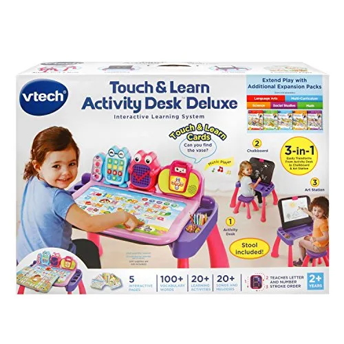 VTech Touch and Learn Activity Desk Deluxe, Pink
