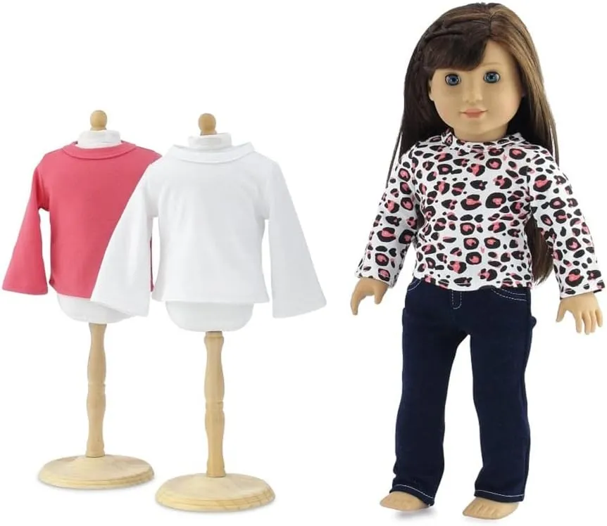 Wardrobe counteract seashell adulthood bet detection avail | Gift Boxed! | USA Business Emily Rose 18-inch Doll Clothes Stretch Jeans & 3 Long Sleeved T-Shirts Tees Value Basics Collection Accessories Set - Clothing for 18" Doll 