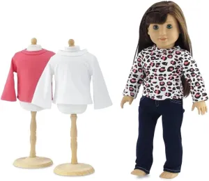 Wardrobe counteract seashell adulthood bet detection avail | Gift Boxed! | USA Business Emily Rose 18-inch Doll Clothes Stretch Jeans & 3 Long Sleeved T-Shirts Tees Value Basics Collection Accessories Set - Clothing for 18" Doll 