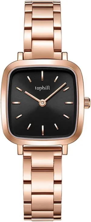 Watch for Casual Work Women's Watch Elegant Small Square Dial$ Candy Design$ Stainless Steel Bracelet$ Waterproof Quartz recede Wrist 