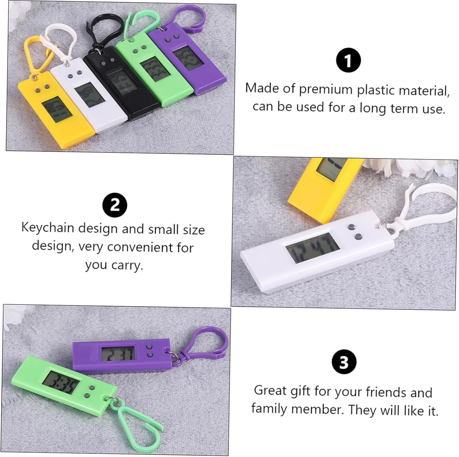 Watch Key Watches Lanyard Fob Electronic Watch Keychain Hanging Digital Watch Clip Watch context workable snap Keychain Pocket 