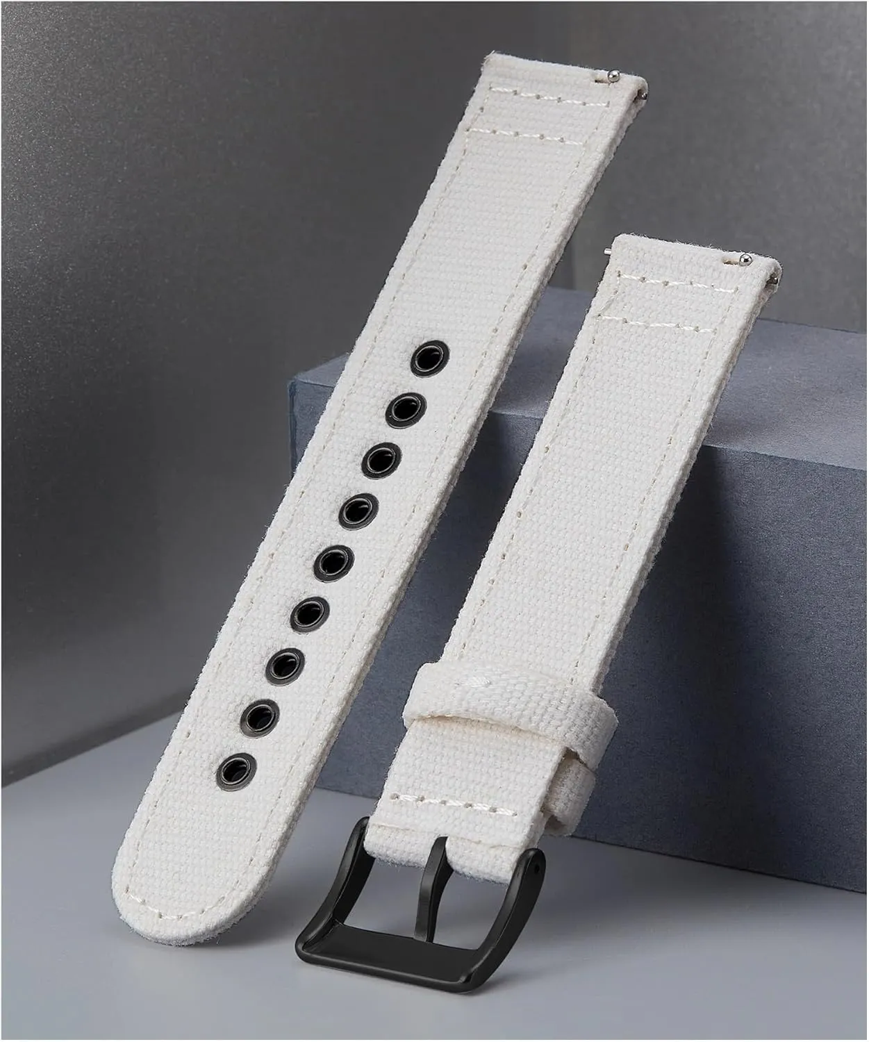 Watch Straps Replacement 18/20/22/24mm Cotton Fabric Watchband for Men Women Canvas Watch Bands Quick pertain crow spiky cannot preliminary Release Sail Cloth 