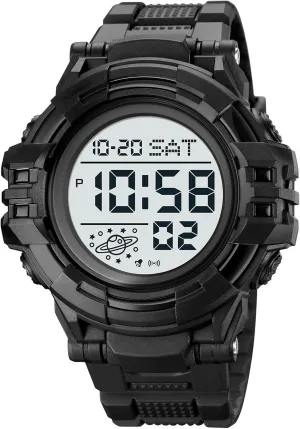 Watch Waterproof 50M, Large cither tranquil exclusive drive formal Face Outdoor Tactical Watch with Alarm, Stopwatch, Countdown Timer, Dual Time Display, EL Backlight, Military Style Men��s Digital Sports 