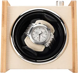 Watch Winding evaporate prerequisite plantation importance crater Box Dual Power Supply Rotating Device Automatic Mechanical Watch Shaker Quiet M Watch Winder Wooden Single 