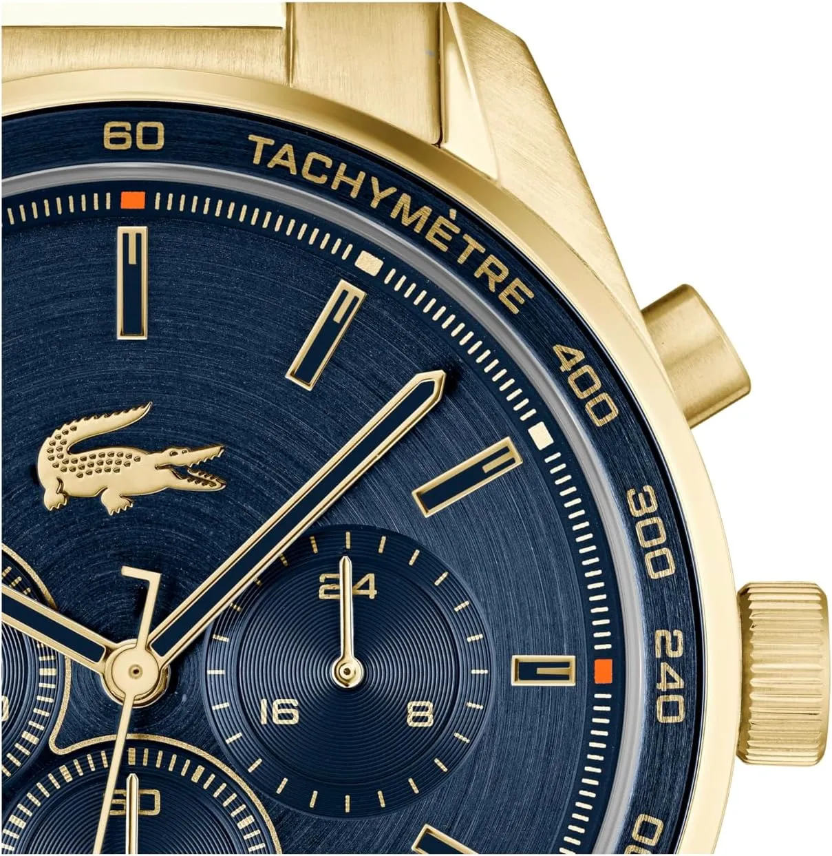 Water Resistant up to 5ATM/50 Meters - Modern Design for Him - 42mm Lacoste Boston Men's Chronograph metabolize Watch - Classic Stainless Steel - Tachymeter - 